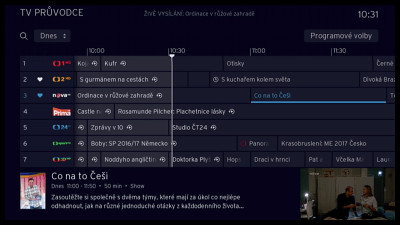 Sledujte kabelovou televizi UPC